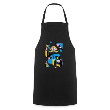 Character ireal - Cooking Apron - black - Front - AI Model Male 185 dark (185cm)