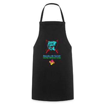 Pêcheurs pour l’autisme : un avenir meilleur - Tablier de cuisine - noir - Devant - AI Model Male 185 dark (185cm)