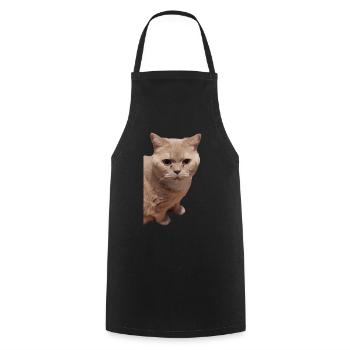 british shorthair cat cats - Cooking Apron - black - Front - AI Model Male 185 dark (185cm)