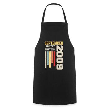 September 2009 Birthday Gift September 2009 - Cooking Apron - black - Front - AI Model Male 185 dark (185cm)