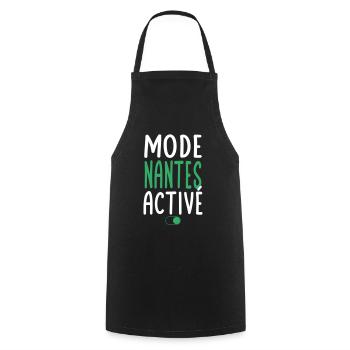 Mode Nantes Activé - Idée Cadeau - Tablier de cuisine - noir - Devant - AI Model Male 185 dark (185cm)