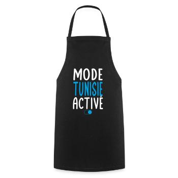 Mode Tunisie Activé - Idée Cadeau - Tablier de cuisine - noir - Devant - AI Model Male 185 dark (185cm)