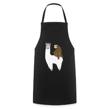 sloth - Cooking Apron - black - Front - AI Model Male 185 dark (185cm)