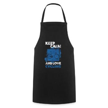 cycle de triathlon - Tablier de cuisine - noir - Devant - AI Model Male 185 dark (185cm)