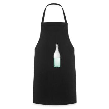 Water bottle bottle cork - Cooking Apron - black - Front - AI Model Male 185 dark (185cm)