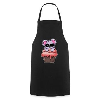 koala cupcake - Cooking Apron - black - Front - AI Model Male 185 dark (185cm)