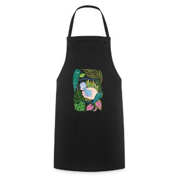 Join the Hand Lens Gang! - Cooking Apron - black - Front - AI Model Male 185 dark (185cm)