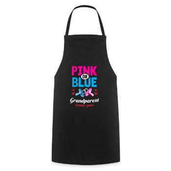 Pink or Blue Grandparents Loves You Gender Reveal - Kochschürze - Schwarz - Vorne - AI Model Male 185 dark (185cm)