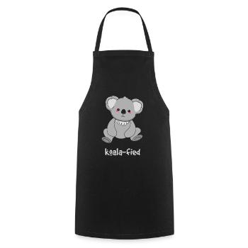 Koala-fied Koala Funny Animal Puns - Cooking Apron - black - Front - AI Model Male 185 dark (185cm)
