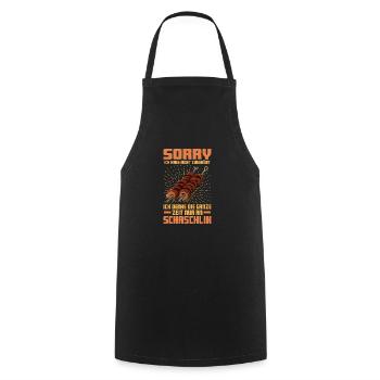 All the time I think only of shish kebab - Cooking Apron - black - Front - AI Model Male 185 dark (185cm)