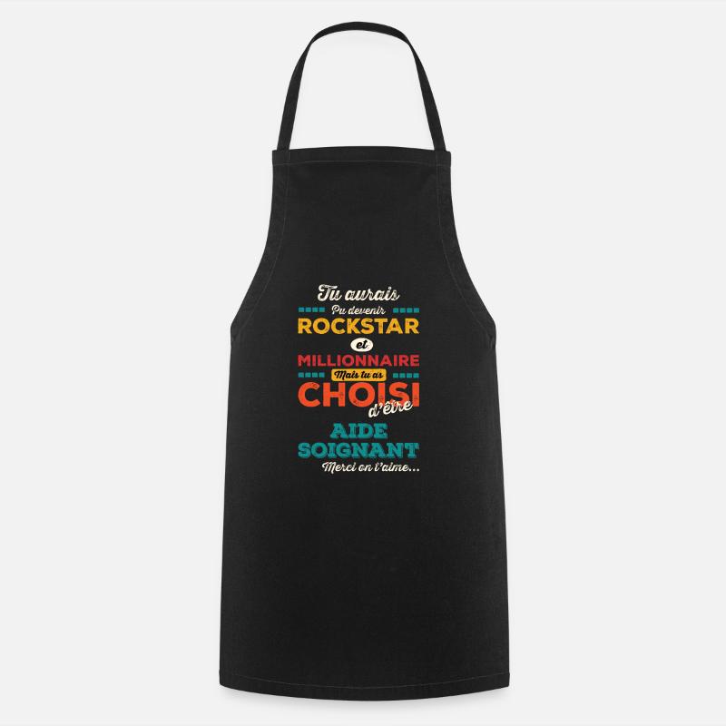 Aide Soignant - Tablier de cuisine - noir