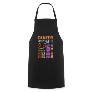 Horoscope Zodiac Constellation June - Cooking Apron - black - Front - AI Model Male 185 dark (185cm)