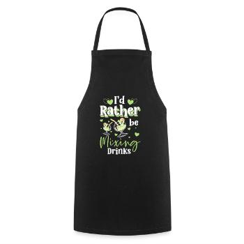 Bartender Alcohol Mixer - Cooking Apron - black - Front - AI Model Male 185 dark (185cm)