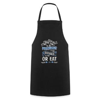 Grossesse Enfant - Tablier de cuisine - noir - Devant - AI Model Male 185 dark (185cm)
