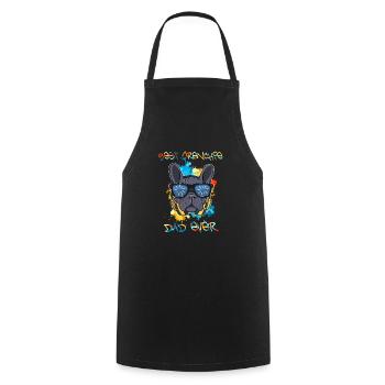 Best Frenchie Dad Ever French Bulldog Papa - Cooking Apron - black - Front - AI Model Male 185 dark (185cm)