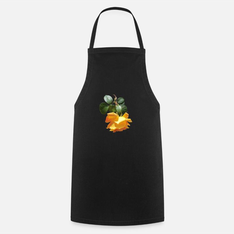Rose de printemps parfumée - Tablier de cuisine - noir