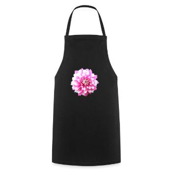 Blume rosa pinke Blume Blumen pink rosa Blumen - Kochschürze - Schwarz - Vorne - AI Model Male 185 dark (185cm)