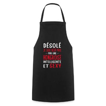 Désolé déjà pris par une Hongroise sexy - Tablier de cuisine - noir - Devant - AI Model Male 185 dark (185cm)