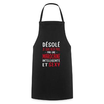 Désolé déjà pris par une Marocaine sexy - Tablier de cuisine - noir - Devant - AI Model Male 185 dark (185cm)