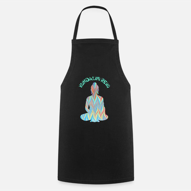 kundalini reiki mit buddha e 70 - Kochschürze - Schwarz