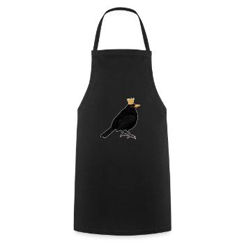 Merle couronne oiseau chanteur doux oiseau domestique - Tablier de cuisine - noir - Devant - AI Model Male 185 dark (185cm)