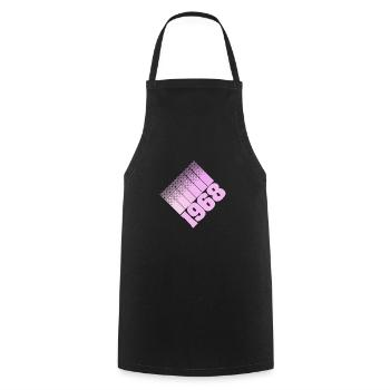 1968 - Tablier de cuisine - noir - Devant - AI Model Male 185 dark (185cm)