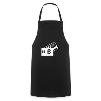 Carte bitcoin - Tablier de cuisine - noir - Devant - AI Model Male 185 dark (185cm)