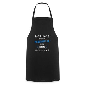 Awesome Handball T-Shirt - Cooking Apron - black - Front - AI Model Male 185 dark (185cm)