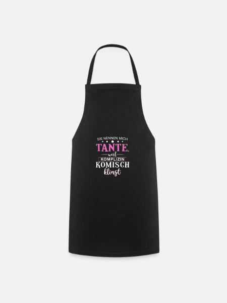 Tante Shirt Neffe Nichte Geschenk · Komisch - Kochschürze - Schwarz