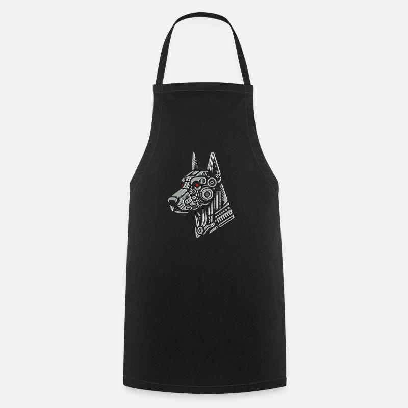 Doberman Robot - Tablier de cuisine - noir