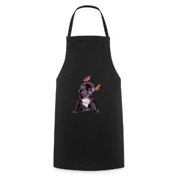 Sweet French Bulldog, The Awesome - Cooking Apron - black - Front - AI Model Male 185 dark (185cm)
