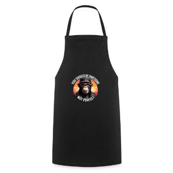 Vous devez être génial, pas parfait - Tablier de cuisine - noir - Devant - AI Model Male 185 dark (185cm)