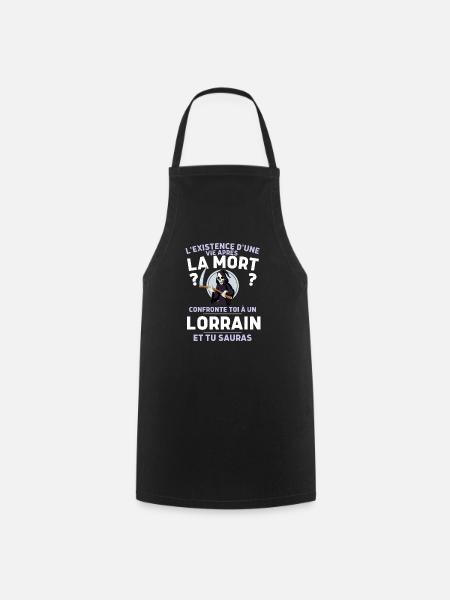 Cadeau Humour Homme Lorrain - Tablier de cuisine - noir