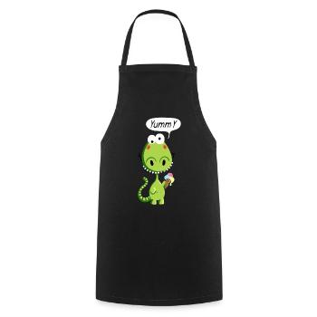Yummy Drache - Kochschürze - Schwarz - Vorne - AI Model Male 185 dark (185cm)