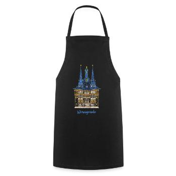 Wernigerode, historic town hall, East Germany - Cooking Apron - black - Front - AI Model Male 185 dark (185cm)