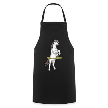 Horse Fitness Hoop Workout Gymnastics - Cooking Apron - black - Front - AI Model Male 185 dark (185cm)