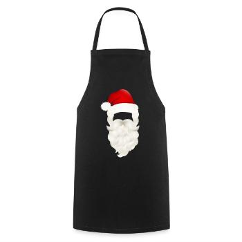 Santa Claus Santa Claus Beard and Hat - Cooking Apron - black - Front - AI Model Male 185 dark (185cm)
