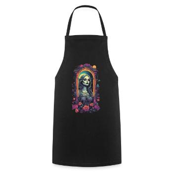 Victorian Gothic Aesthetic Retro Girl - Cooking Apron - black - Front - AI Model Male 185 dark (185cm)