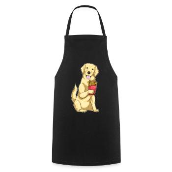 Labrador Pommes frites - Kochschürze - Schwarz - Vorne - AI Model Male 185 dark (185cm)