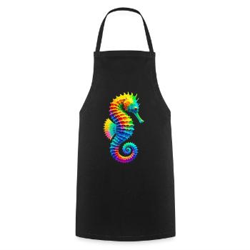 Seahorse - Cooking Apron - black - Front - AI Model Male 185 dark (185cm)