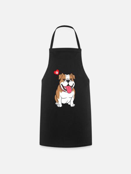 Bulldogge - Kochschürze - Schwarz