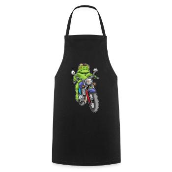 Frog Motorcycle - Cooking Apron - black - Front - AI Model Male 185 dark (185cm)