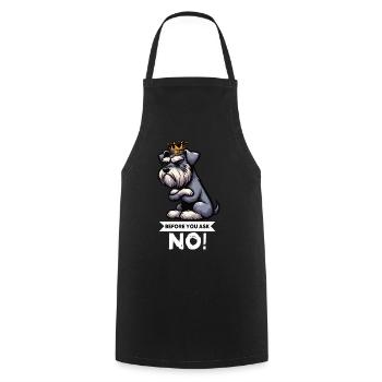 Avant que vous ne demandiez Schnauzer Riesenschnauzer - Tablier de cuisine - noir - Devant - AI Model Male 185 dark (185cm)