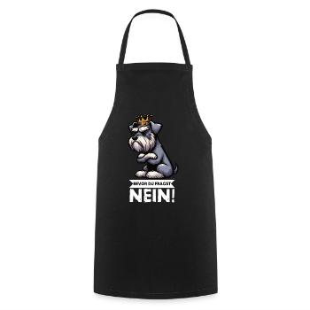 Avant que vous ne demandiez Pas de Schnauzer Géant - Tablier de cuisine - noir - Devant - AI Model Male 185 dark (185cm)