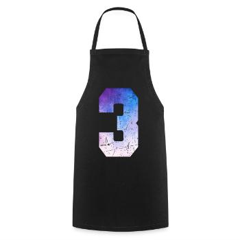 Issue 3 – 3 Year Anniversary Gift - Cooking Apron - black - Front - AI Model Male 185 dark (185cm)
