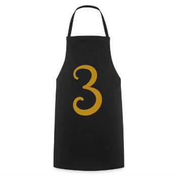 3 - Cooking Apron - black - Front - AI Model Male 185 dark (185cm)