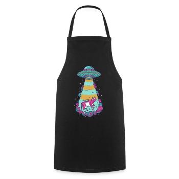 Symbole zen de la géométrie sacrée de la spiritualité - Tablier de cuisine - noir - Devant - AI Model Male 185 dark (185cm)