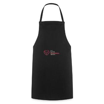 Eat Sleep Volleyball - Beachvolleyball Herz - Kochschürze - Schwarz - Vorne - AI Model Male 185 dark (185cm)