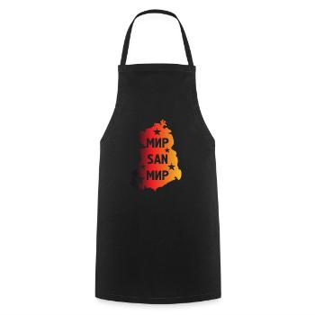Mir San Mir (GDR-Edition) - Kochschürze - Schwarz - Vorne - AI Model Male 185 dark (185cm)
