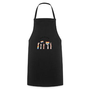 Pride Hive - Cooking Apron - black - Front - AI Model Male 185 dark (185cm)